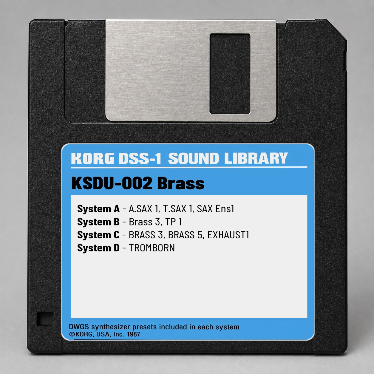 Korg DSS1/DDD1 Disk — KSDU-002 Brass