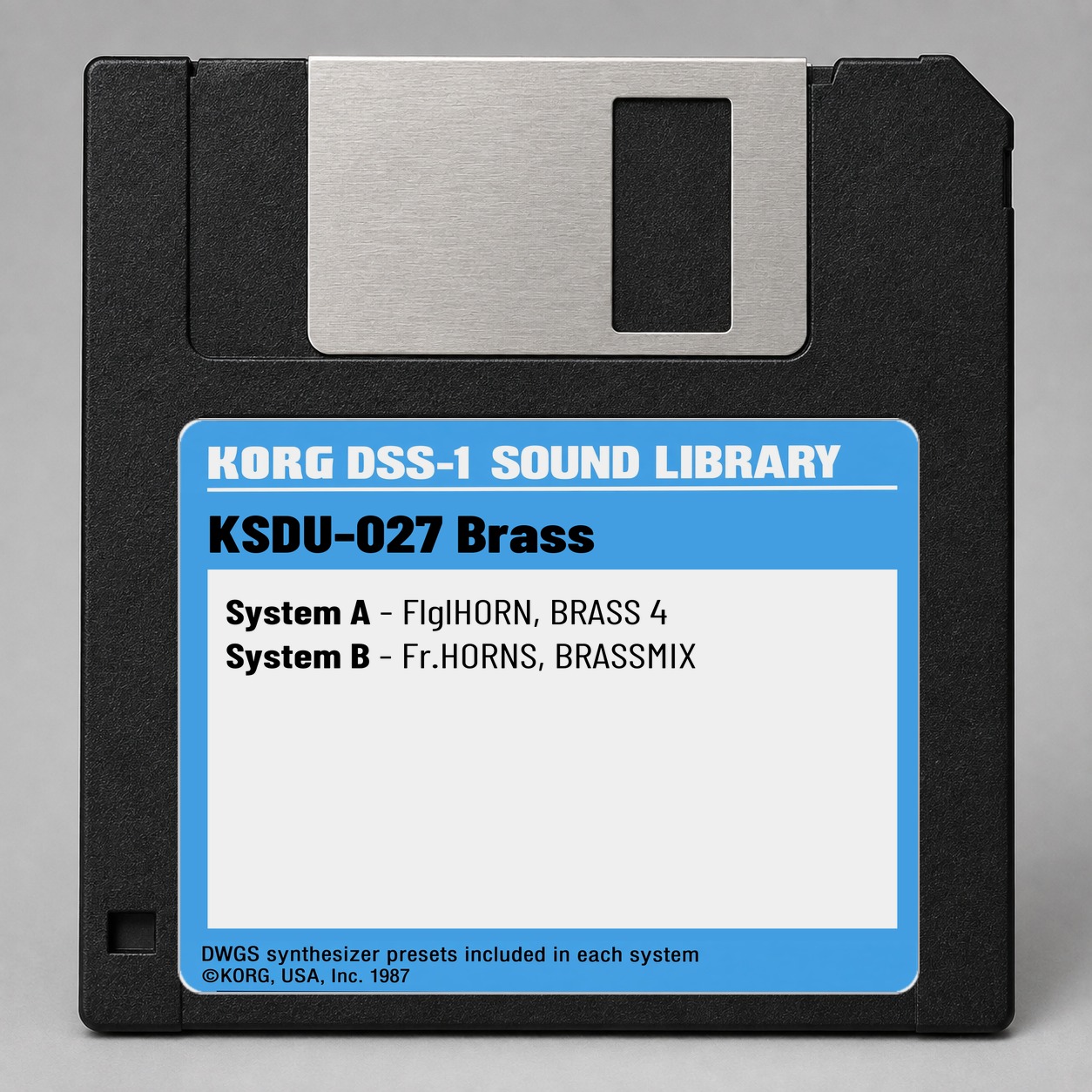 Korg DSS1/DDD1 Disk — KSDU-027 Brass