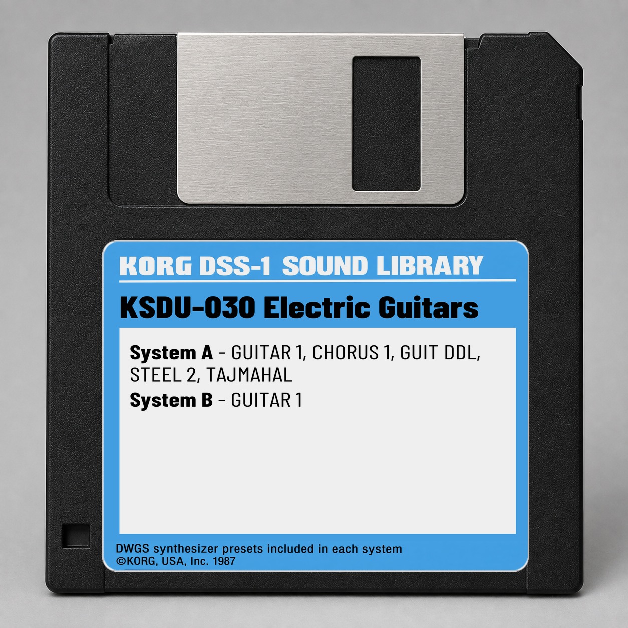 Korg DSS1/DDD1 Disk — KSDU-030 Electric Guitars