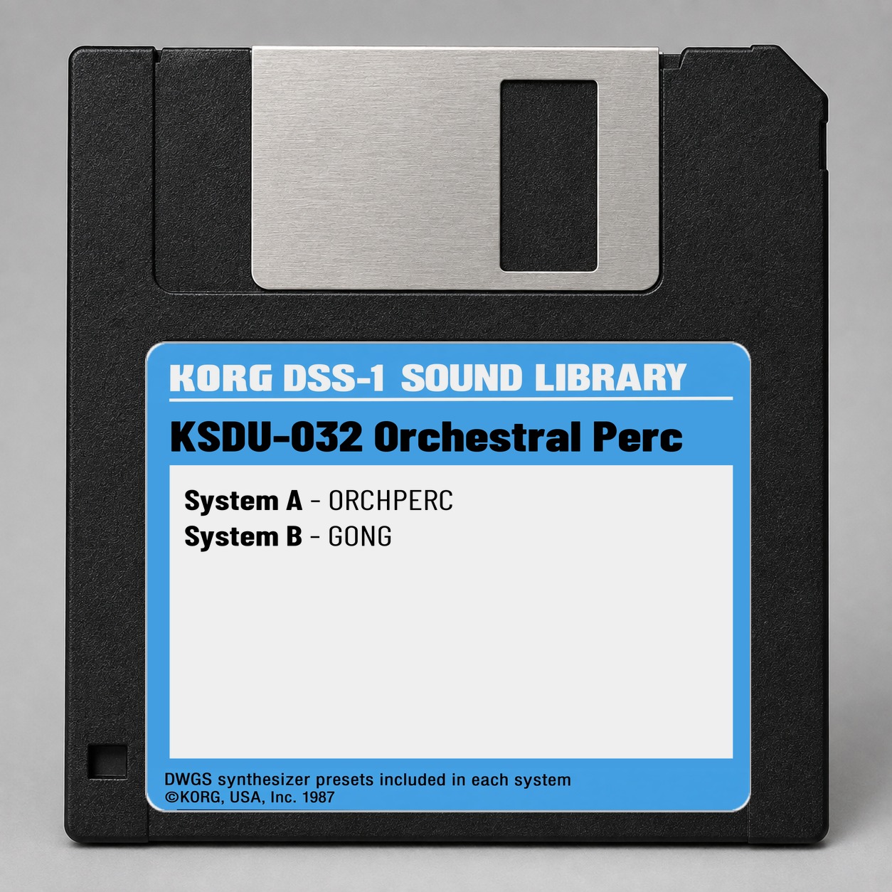 Korg DSS1/DDD1 Disk — KSDU-032 Orchestral Perc