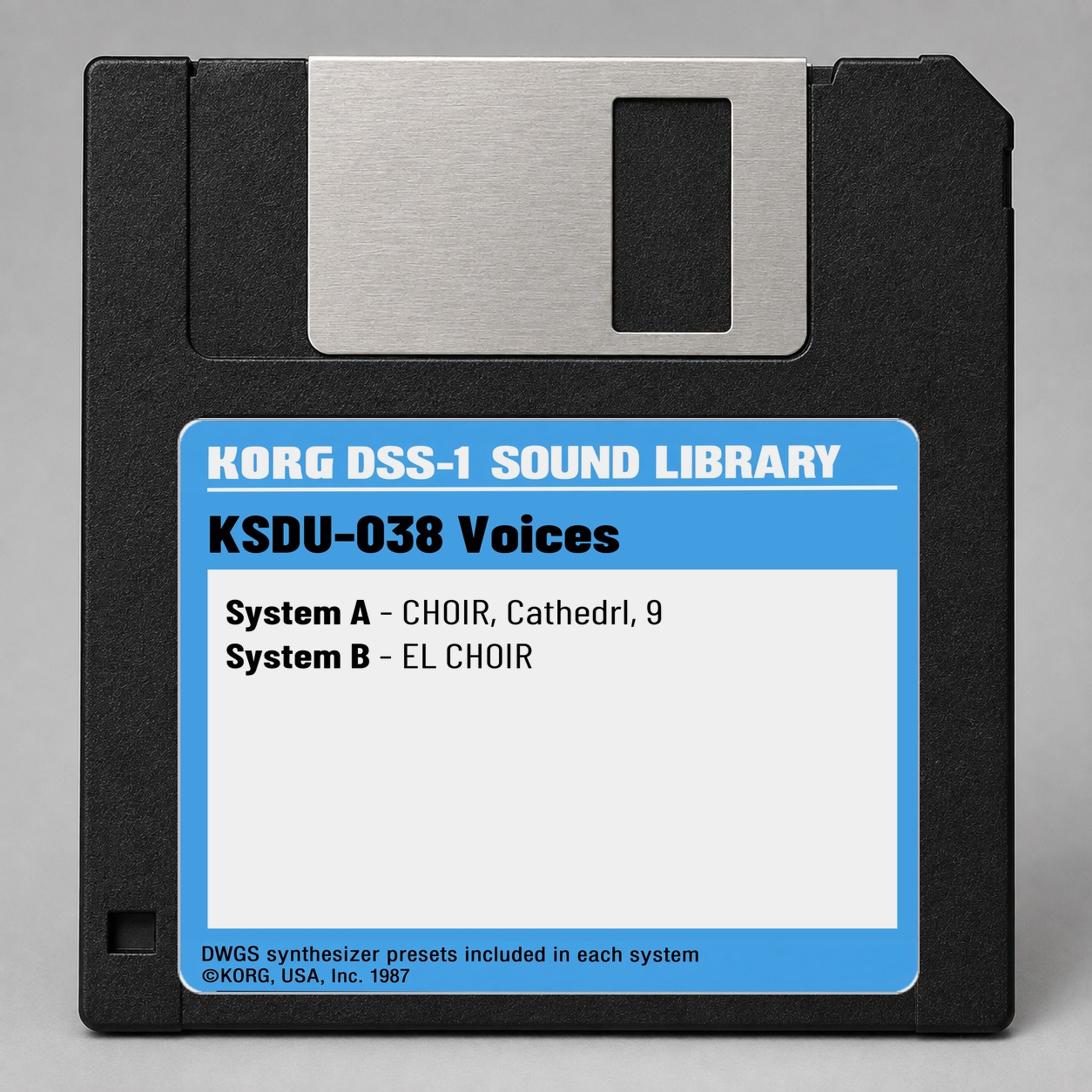 Korg DSS1/DDD1 Disk — KSDU-038 Voices