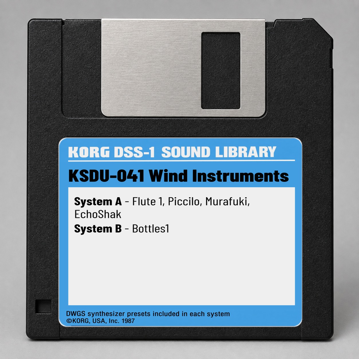 Korg DSS1/DDD1 Disk — KSDU-041 Wind Instruments