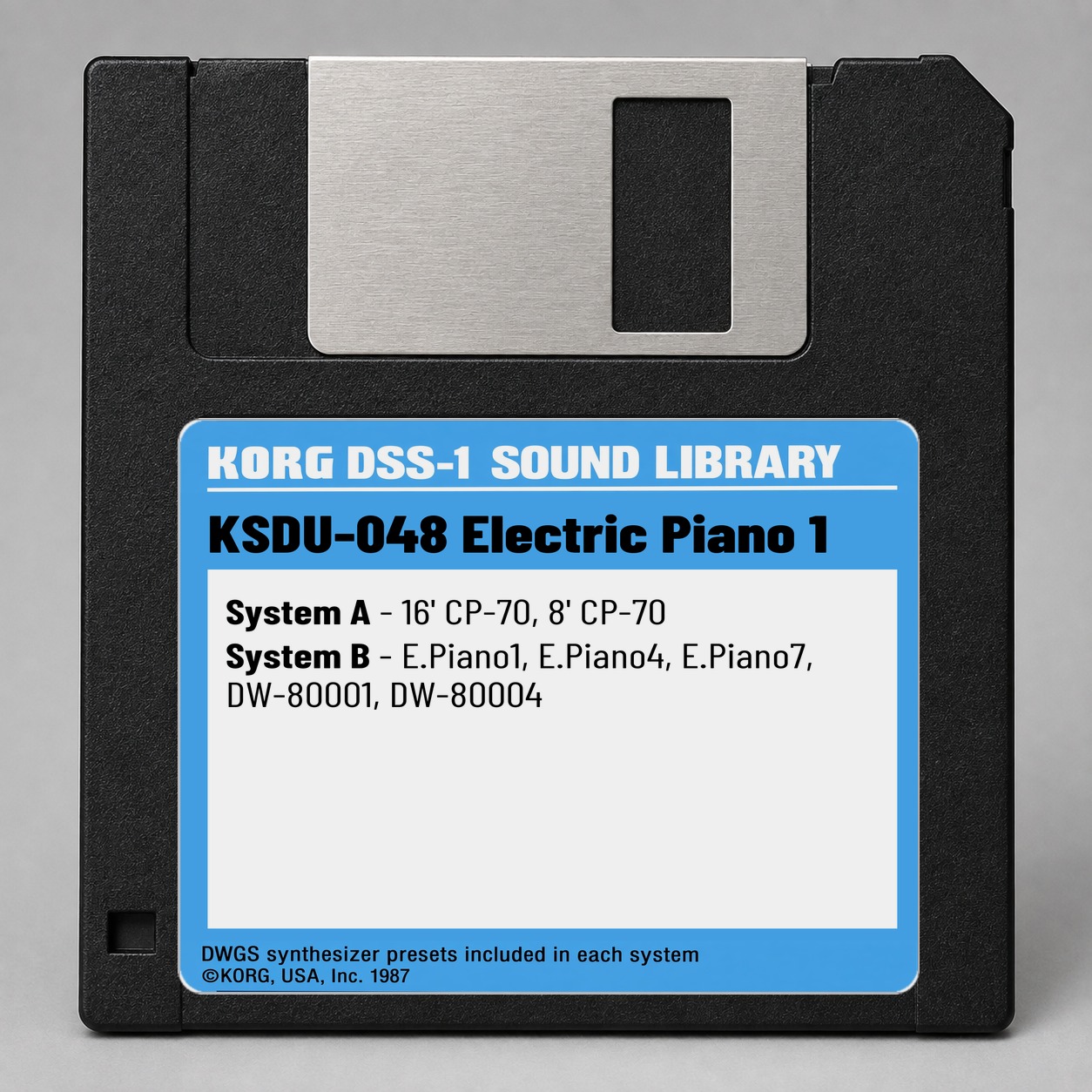 Korg DSS1/DDD1 Disk — KSDU-048 Electric Piano 1