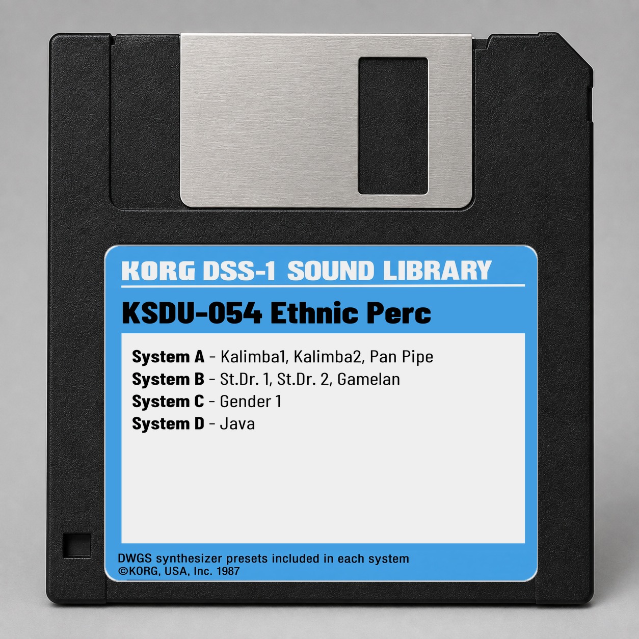 Korg DSS1/DDD1 Disk — KSDU-054 Ethnic Perc