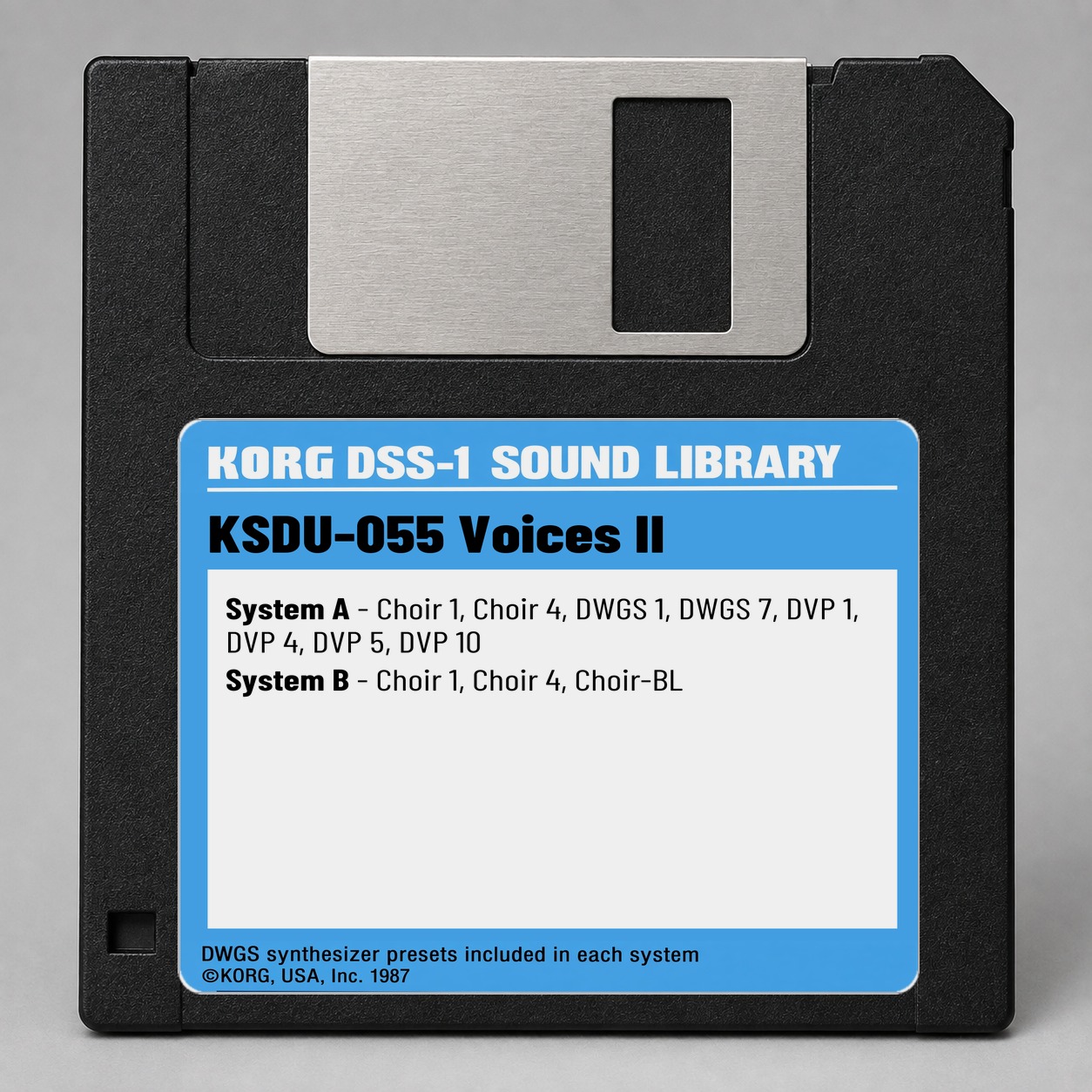 Korg DSS1/DDD1 Disk — KSDU-055 Voices II