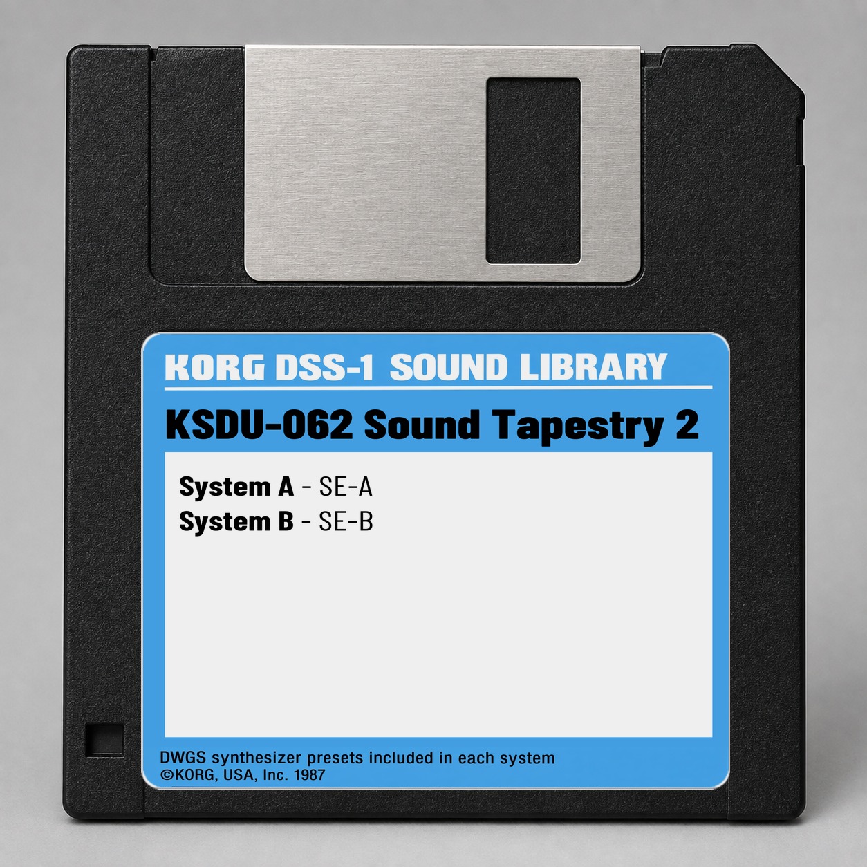 Korg DSS1/DDD1 Disk — KSDU-062 Sound Tapestry 2