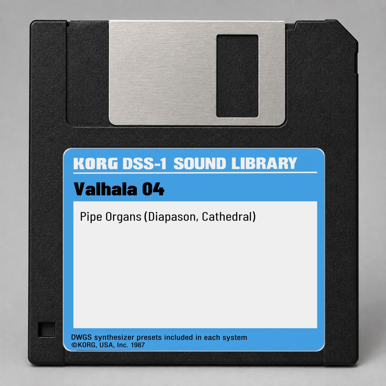 Korg DSS1/DDD1 Disk — Valhala 04 Pipe Organs (Diapason, Cathedral)
