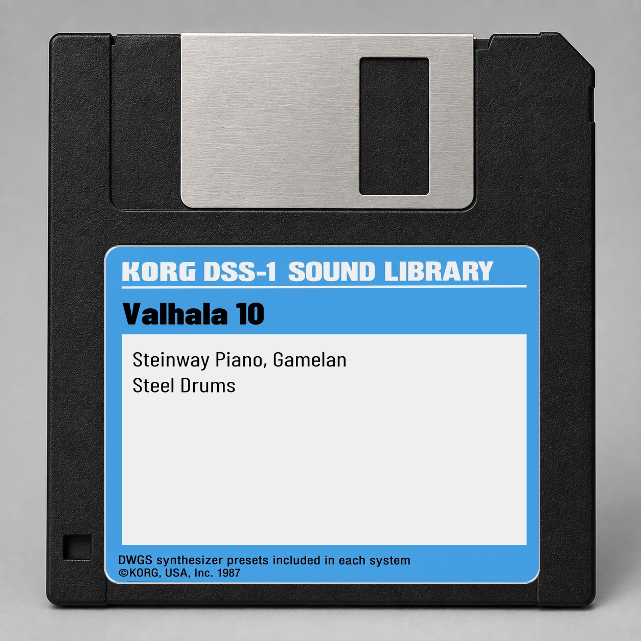 Korg DSS1/DDD1 Disk — Valhala 10 Steinway Piano, Gamelan / Steel Drums